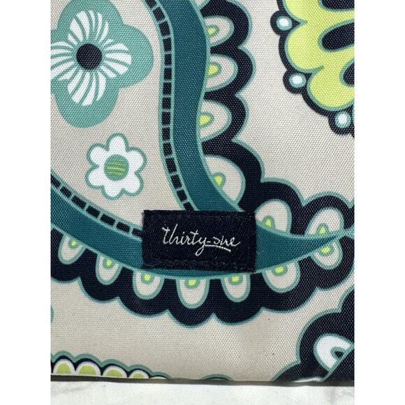 Thirty-One Gifts Blue Paisley Pattern Travel Flat Iron/Curling Iron Holder - Picture 3 of 7